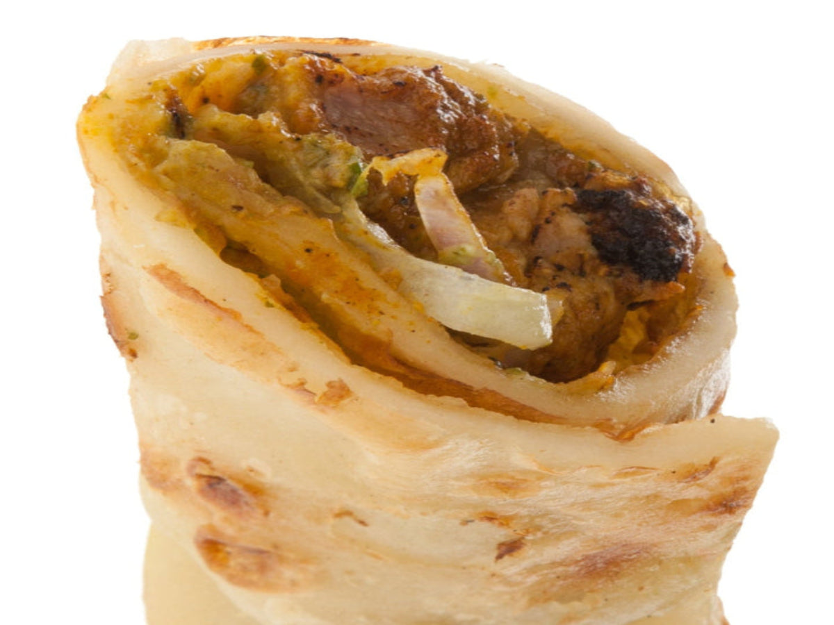 Delicious Beef Boti Roll wrapped in fresh paratha for home meal delivery Karachi
